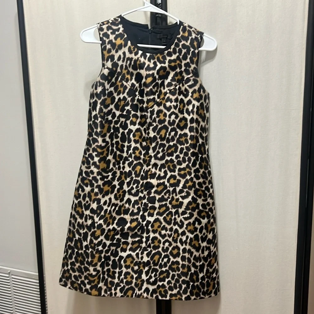 J Crew Size 2 Cheetah Dress - Picture 1 of 6